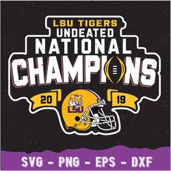 LSU Tigers Official 2019 College Football Champions Svg