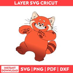 Kit Imprimible Turning Red Panda Clip Art,Turning Red Svg, Png, pdf, dxf digital file