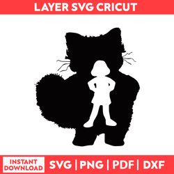 Girl Silhouettes Disney Kit Imprimible Turning Red Panda Clip Art,Turning Red Svg, Png, pdf, dxf digital file
