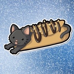 cute cannoli kitty. super adorable kawaii cat friend-for laptop, planner, phone case