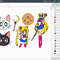 Sailor Moon SVG, Sailor Mercury SVG, Sailor Mars SVG, Sailor Jupiter SVG, Sailor Venus SVG, Tuxedo Mask SVG, Sailor Moon logo SVG, Magical girl SVG, Anime chara