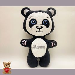 Personalised Panda Teddy Bear Stuffed Toy ,Super cute personalised soft plush toy, Personalised Gift, Unique Personalize