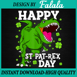 happy st patricks day dinosaur t-rex png, st patrick's day png, shamrock png, patrick day png, digital download