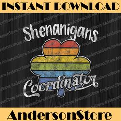 shenanigans coordinator st paddy's clovers patrick's day png sublimation designs