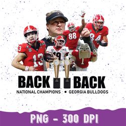 Nation Championship GA Bulldogs PNG, Back to Back 2022-2023 Png