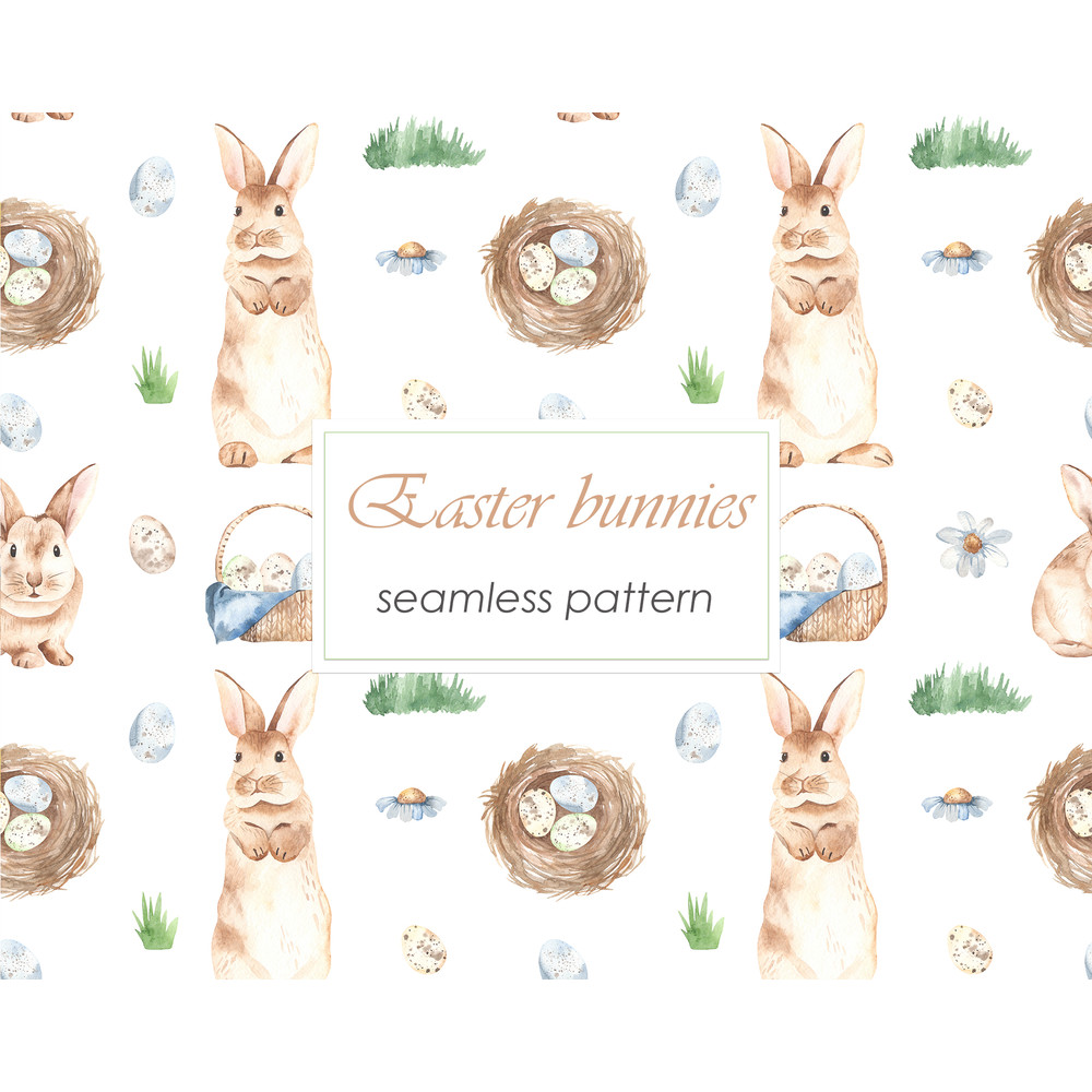 3 Easter bunnies watercolor seamless patterns.jpg