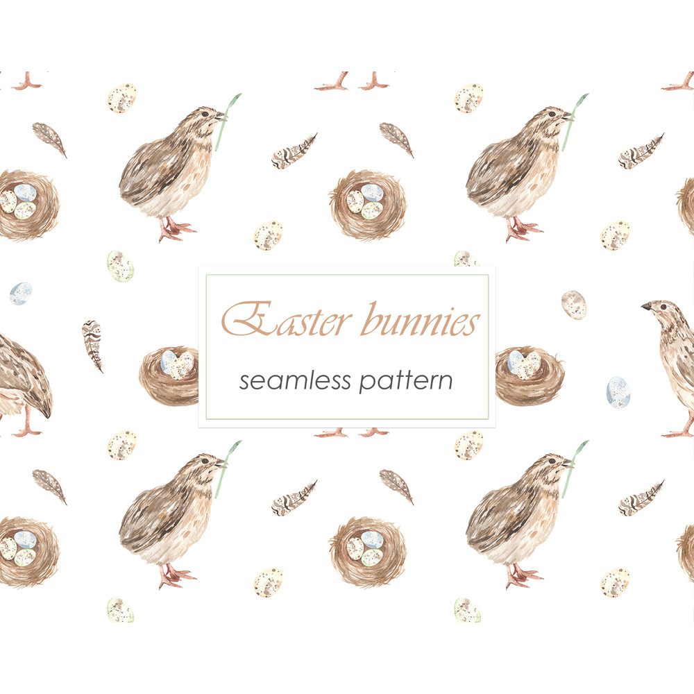 6 Easter bunnies watercolor seamless patterns.jpg