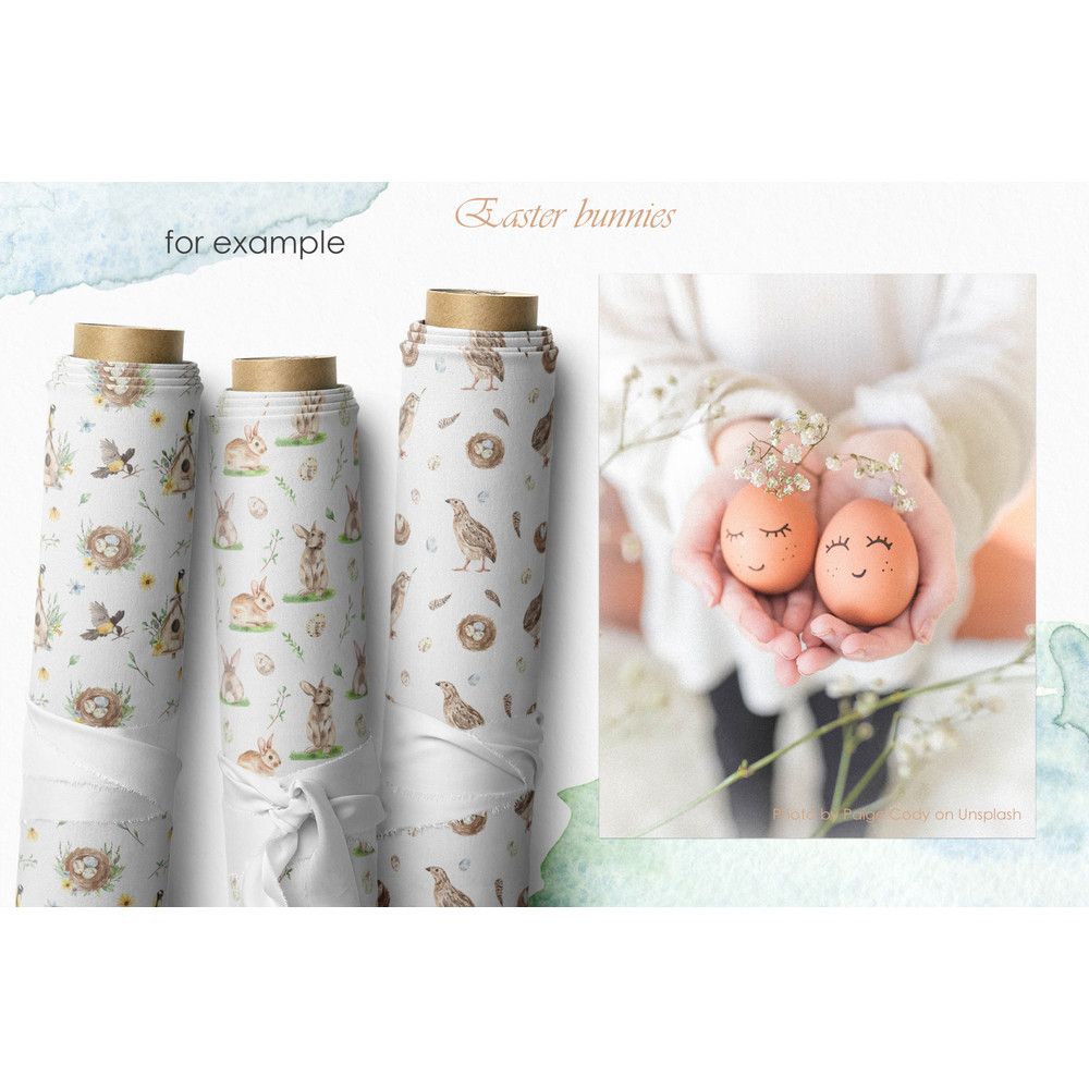 8 Easter bunnies watercolor seamless patterns.jpg