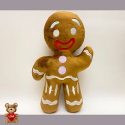 Personalised Gingerbread Stuffed toy ,Super cute personalised soft plush toy, Personalised Gift
