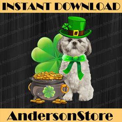 leprechaun shih tzu irish shamrock dog st patricks day png sublimation designs