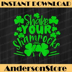 st. patrick's day shake your shamrocks irish png sublimation designs