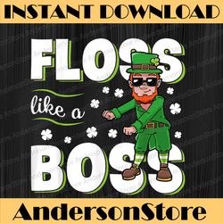 leprechaun floss like a boss st patricks day youth png sublimation designs