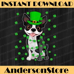funny leprechaun hat boston terrier dog st. patrick's day png sublimation designs