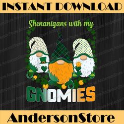 st patrick's day shenanigans gnomies gnome shamrock irish png sublimation designs