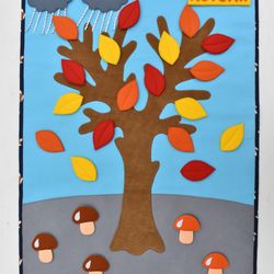 Seasons and Weather Play Felt Board for kids PDF Pattern, Seasons tree activity