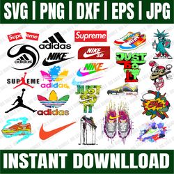 bundle 24 files just do it bundle svg, just do it svg, logo fashion brand svg, gucci svg, louis vuitton svg