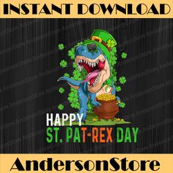 happy st patrex day dino st patricks day png sublimation designs