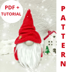 Digital Download - PDF.  PATTERN and description gnome HUGO.