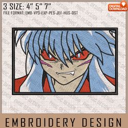 inuyasha embroidery files, inuyasha, anime inspired embroidery design, machine embroidery design