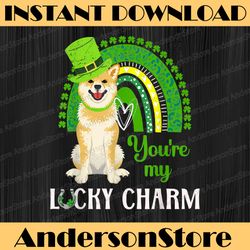 cool st patricks day shiba inu rainbow, funny shiba inu png, st patricks day shiba inu rainbow png, lucky shiba inu dog,