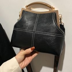 Womens Stitch Detail Satchel Bag