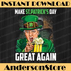 make st patricks day great again png, funny president drinking in st patrick's day png, st. patrick's day png, sublimati