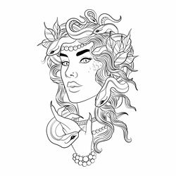 medusa svg, medusa vector, medusa head svg, medusa gorgon face