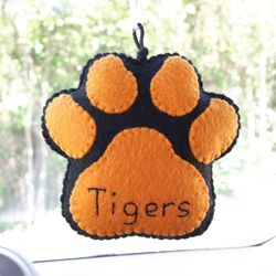 Paw print ornament, Tigers paw, Car accessories for men, Rear view mirror accessories, Car guy gift, Car mirror charm
