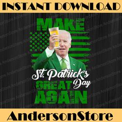 st patricks day png, irish lucky american flag png, shamrock president png, make st patrick's day great again png