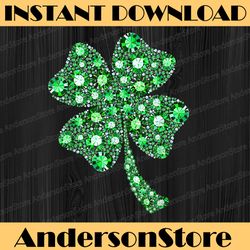 st. patrick's day green glitter clover png, green print shamrock st patricks day, green day png, st. patricks day png