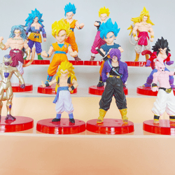 Set of 12 Pcs Collection Toy Dragon Ball Z Super Saiyan Son Goku Vetega Gotenks USA Stock