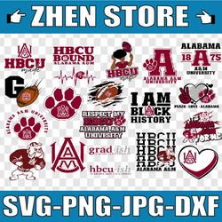 alabama a&m university svg, hbcu teams svg, hbcu football svg, sport bundle svg, clipart