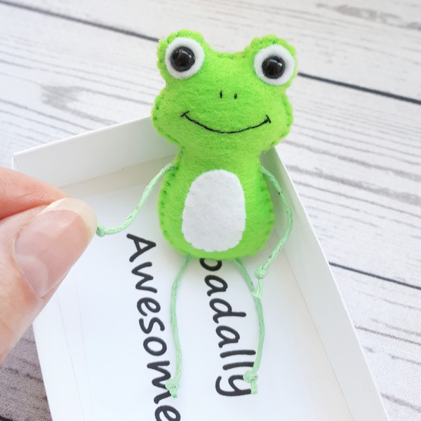 Cute Frog plush, Pocket hug in a box, New home gift, Boyfri - Inspire Uplift