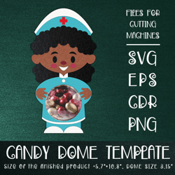 Nurse Candy Dome | Paper Craft Template
