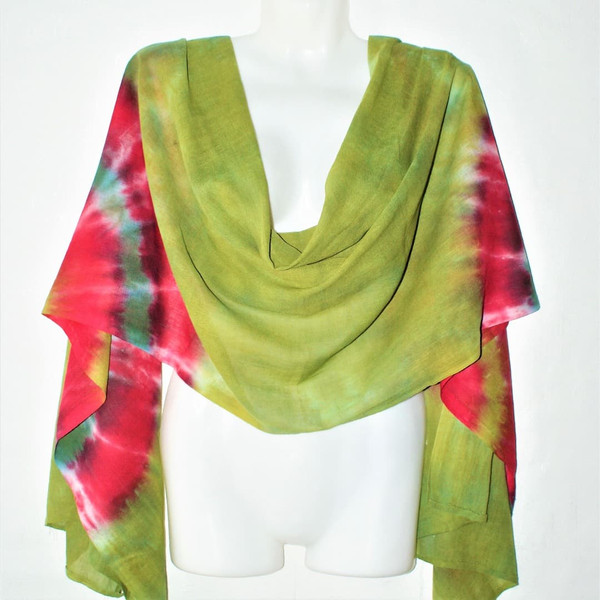 Hand-dyed-cotton-scarf-for-women-bright-red-and-green-scarf.jpg