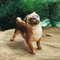 porcelain fawn pug statuette