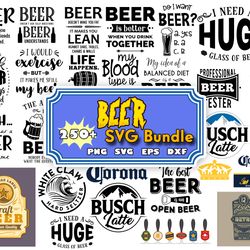 250 beer logo svg bundle, beer clipart bundle, beer svg for cricut, beer svg
