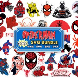400 spiderman svg, spiderman png files, spider man svg bundle, spidey svg, baby spiderman vector, instant download