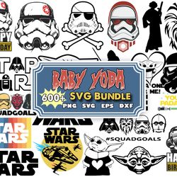 600 bundle baby yoda svg layered item, clipart, cricut, digital vector cut file