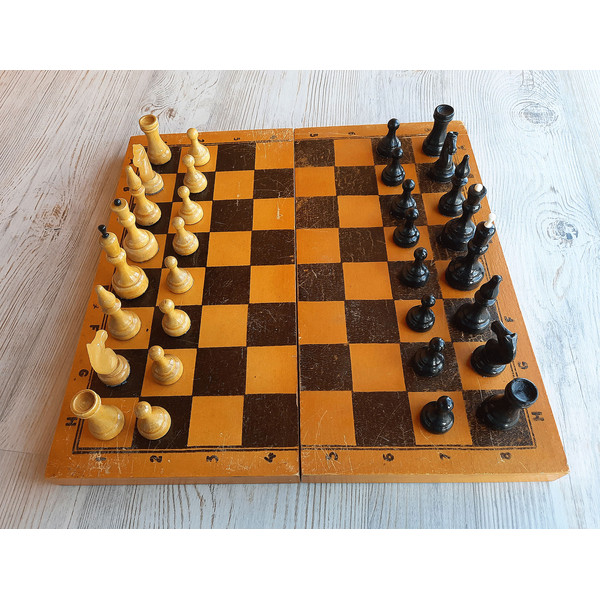 small chess pieces medium chess board set soviet