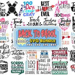 back to school svg bundle, school svg, teacher svg, 100 days of school svg, kindergarten svg,  first day of school svg,t