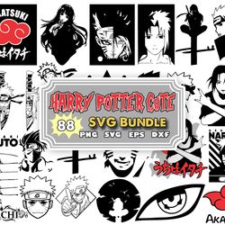naruto svg bundle, anime vector, anime cut file, anime clipart, anime silhouette, anime bundle