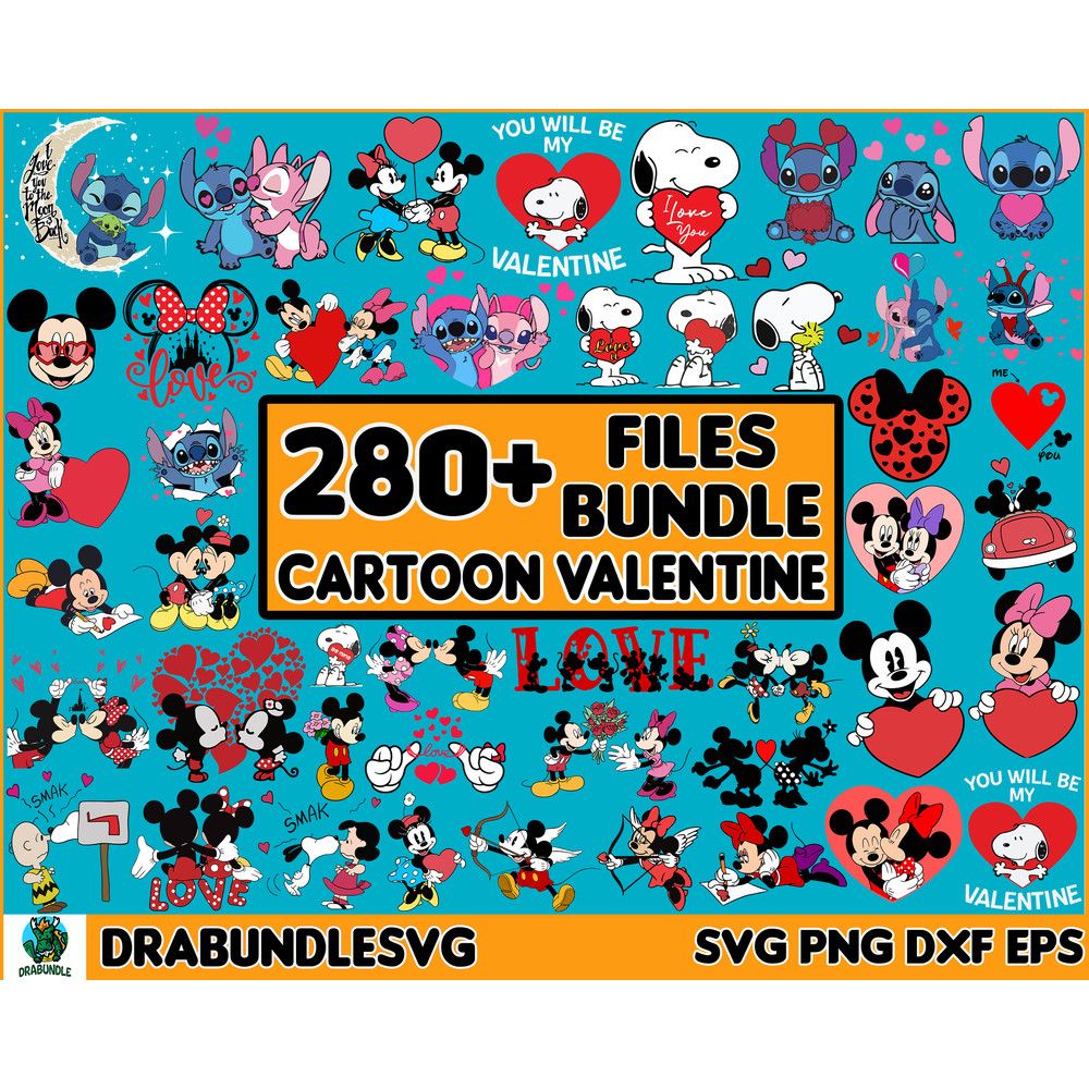 280 Valentine Cartoon SVG Bundle, Valentine Svg Bundle, Valentines Stitch Svg, Valentine Movie Png, SVG Cut File, Digital Sublimation Design.jpg