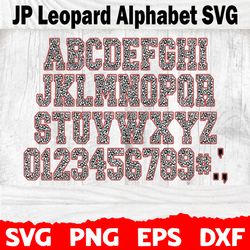 jp leopard font, font svg, silhouette, cricut font, bundle font, cute fonts, instant download