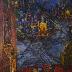 home oil on canvas original painting, wall painting, home decor, modern hand painting, home away from home