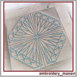 16 Quilt Block Diamond Machine Embroidery Designs - 6 Sizes
