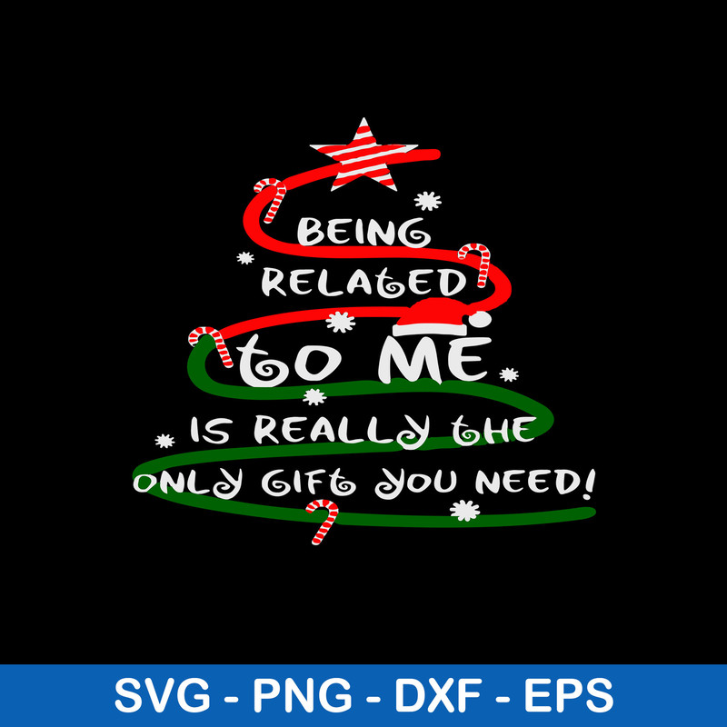 Being Related To Me Is Really The Only Gift You Need Naughty Svg, Christmas Svg, Png Dxf Eps File.jpeg