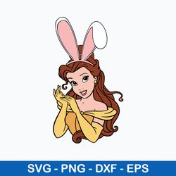 belle easter svg, beauty and the beast svg, disney princees svg, png dxf eps file