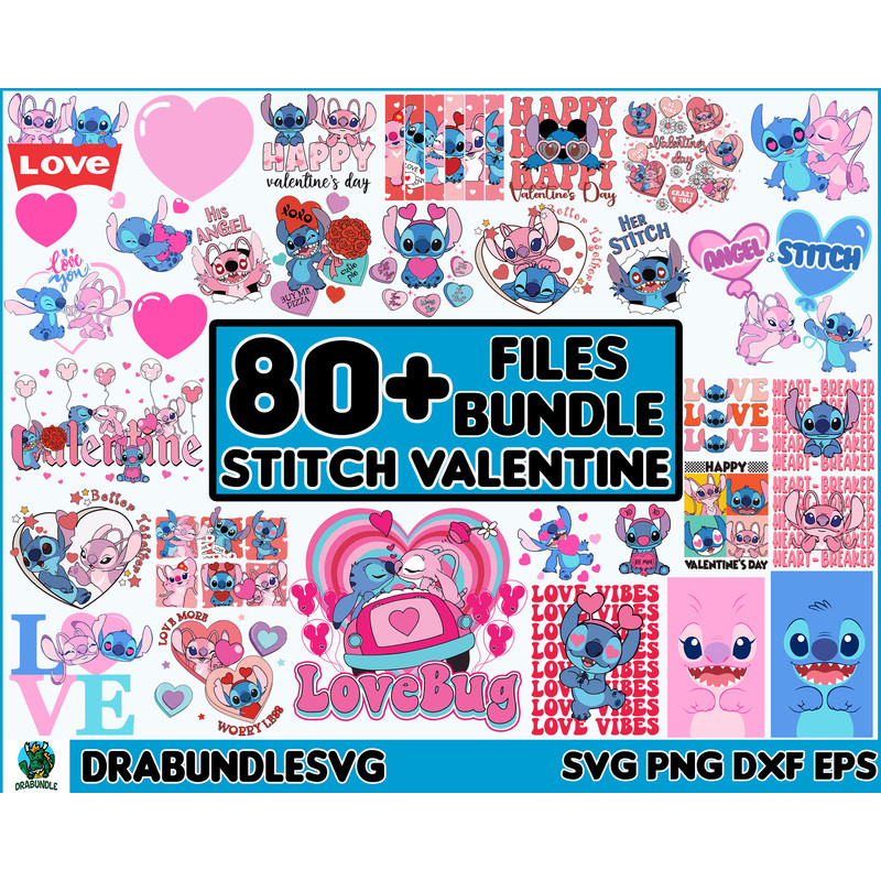 80 Stitch Valentine Svg, Stitch Svg, Lilo and stitch svg, Love svg, Valentines Day svg, Stitch png, Valentine stitch svg, Cricut.jpg