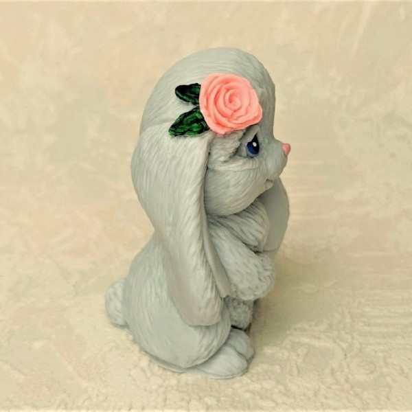 cute bunny with flower soap 3